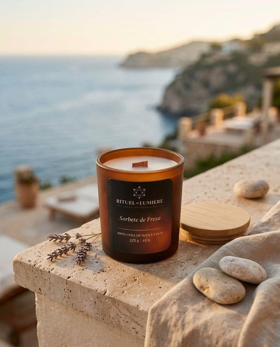 LUMIÈRE D’ÉTÉ                          velas y wax melts artesanales de cera de soja y coco
