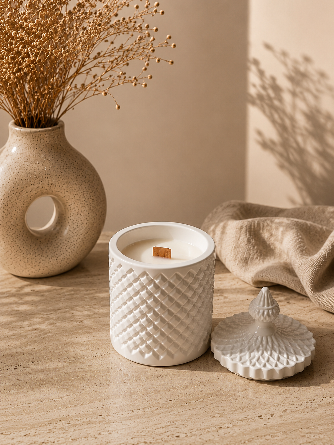 LUMIÈRE ÈCRIN · Vela Artesanal de Cera de Soja y Coco