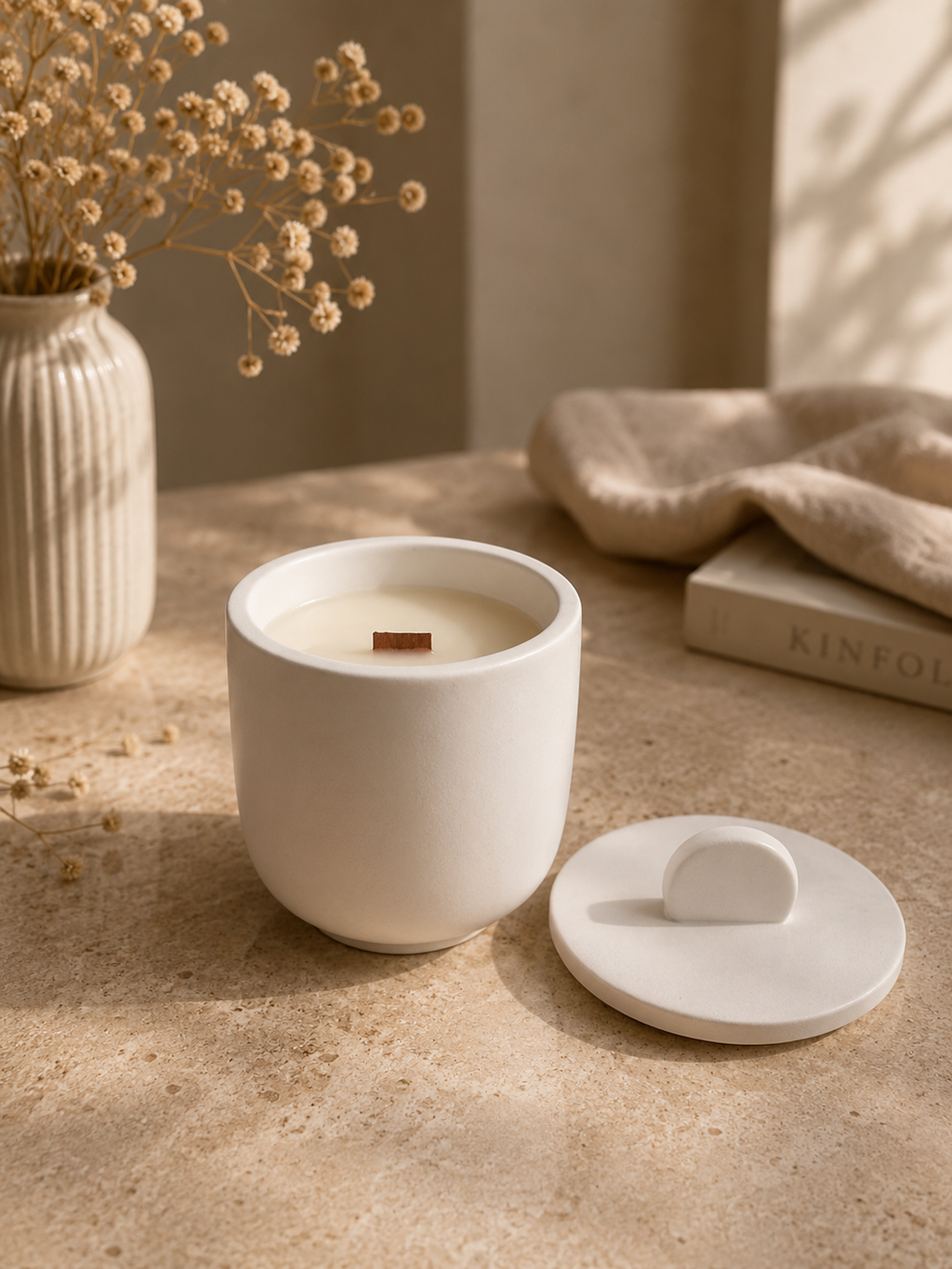 LUMIÈRE D’ÈPURE • Vela artesanal de cera de soja y coco