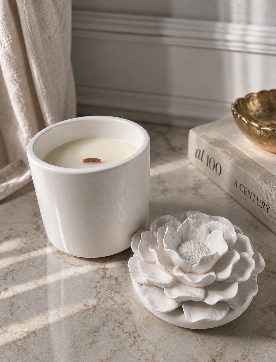 LUMIÈRE PIVOINE • vela artesanal de cera de soja y coco