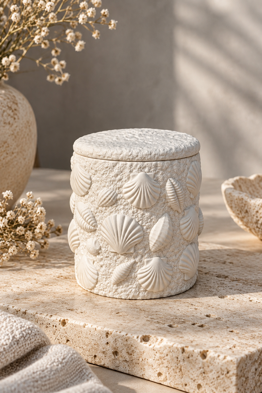 LUMIÈRE D’ÈTÈ CERAMIQUE • Vela artesanal de cera de soja y coco