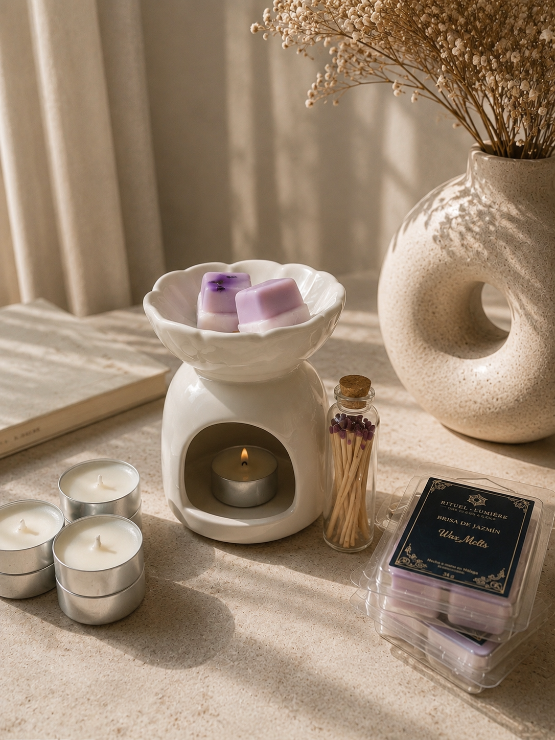 PACK QUEMADOR + 1 WAX MELTS 80g · Ceras Perfumadas Artesanales