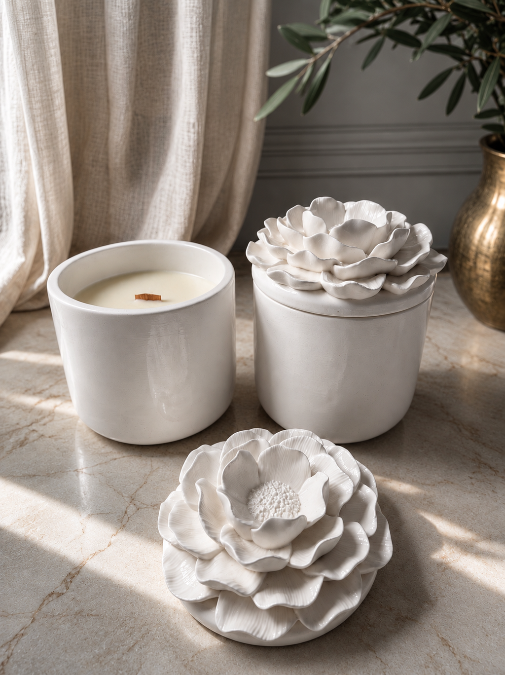 LUMIÈRE PIVOINE • vela artesanal de cera de soja y coco