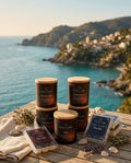 LUMIÈRE D’ÉTÉ                          velas y wax melts artesanales de cera de soja y coco