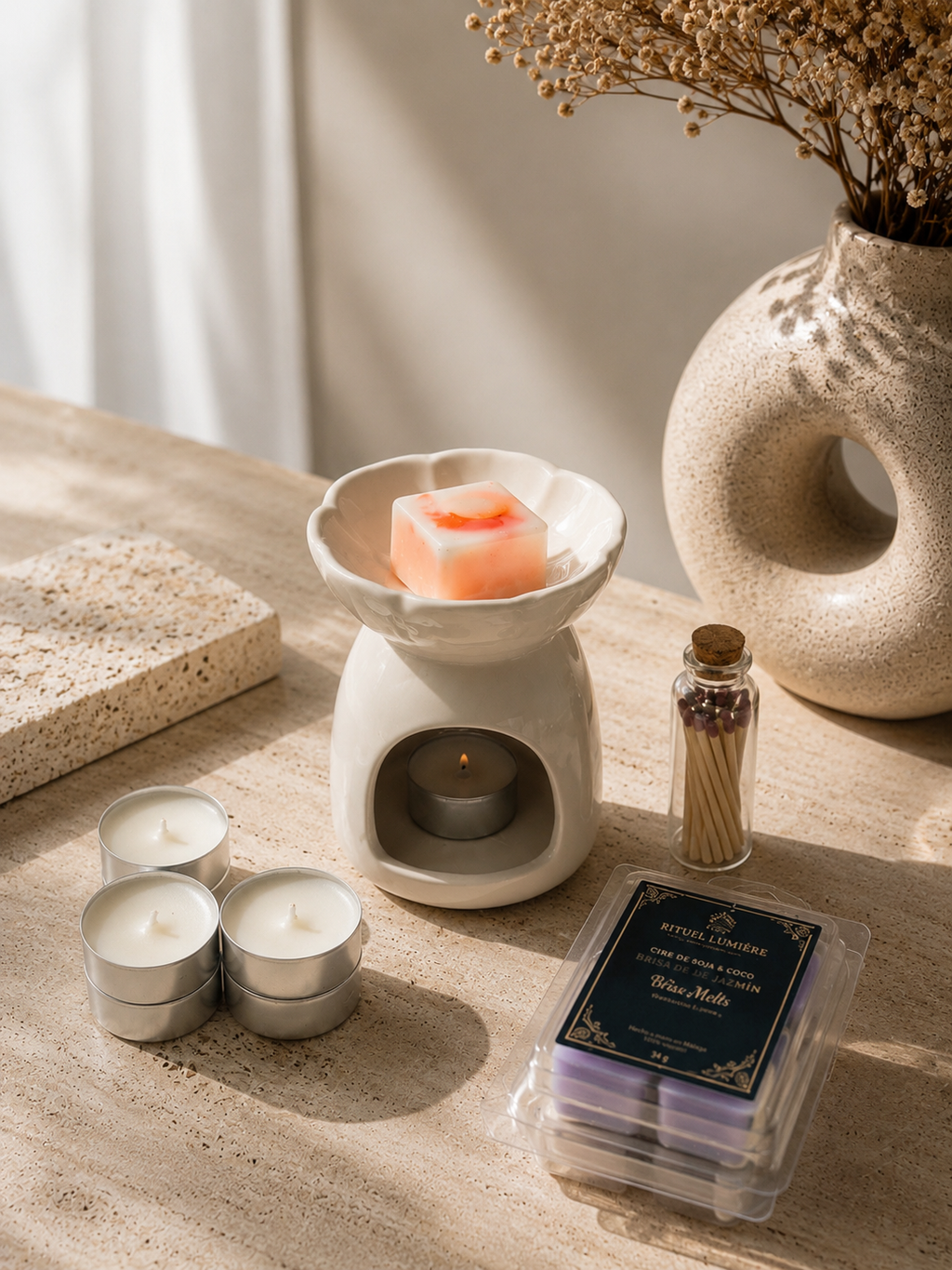 PACK QUEMADOR + 1 WAX MELTS 80g · Ceras Perfumadas Artesanales