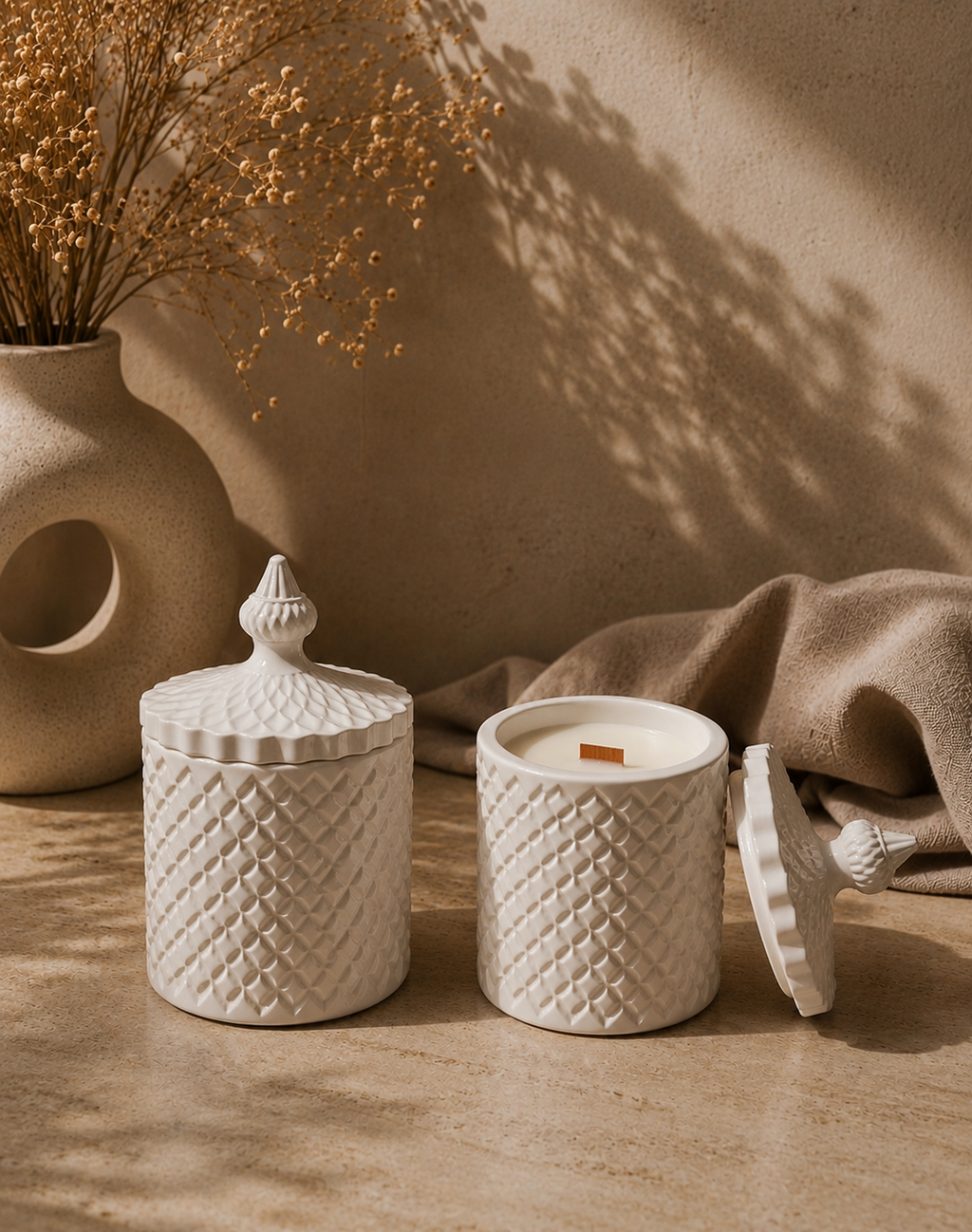 LUMIÈRE ÈCRIN · Vela Artesanal de Cera de Soja y Coco