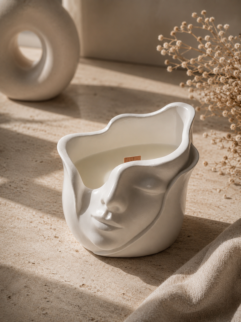 LUMIÈRE VISAGE · Vela Artesanal de Cera de Soja y Coco
