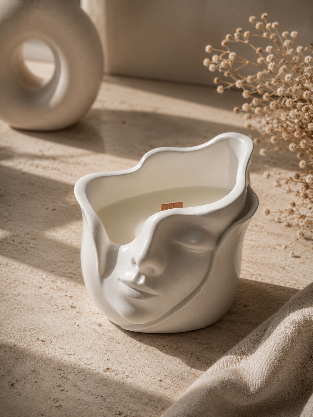 LUMIÈRE VISAGE · Vela Artesanal de Cera de Soja y Coco